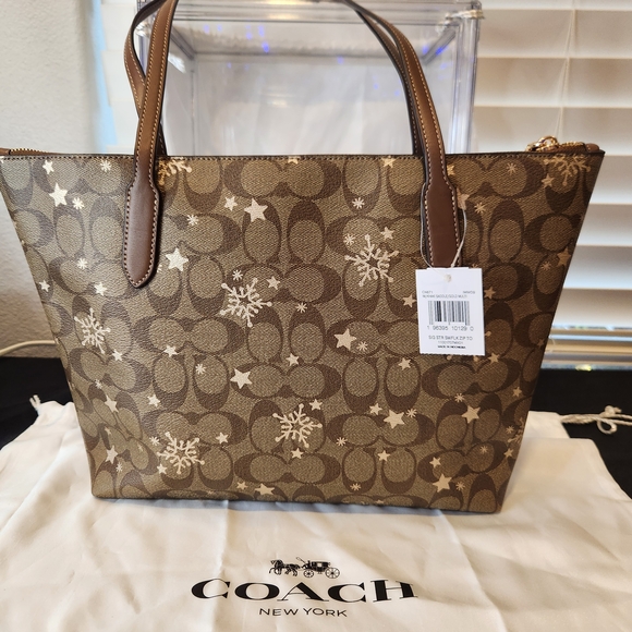 Coach Handbags - Coach Tan and Brown Signature Tote